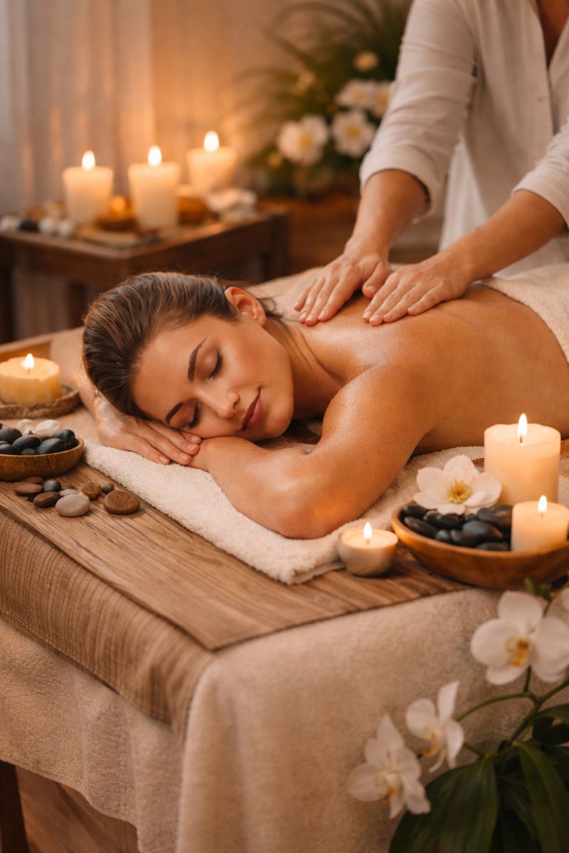 Luxurious massage experience in a calm spa setting
