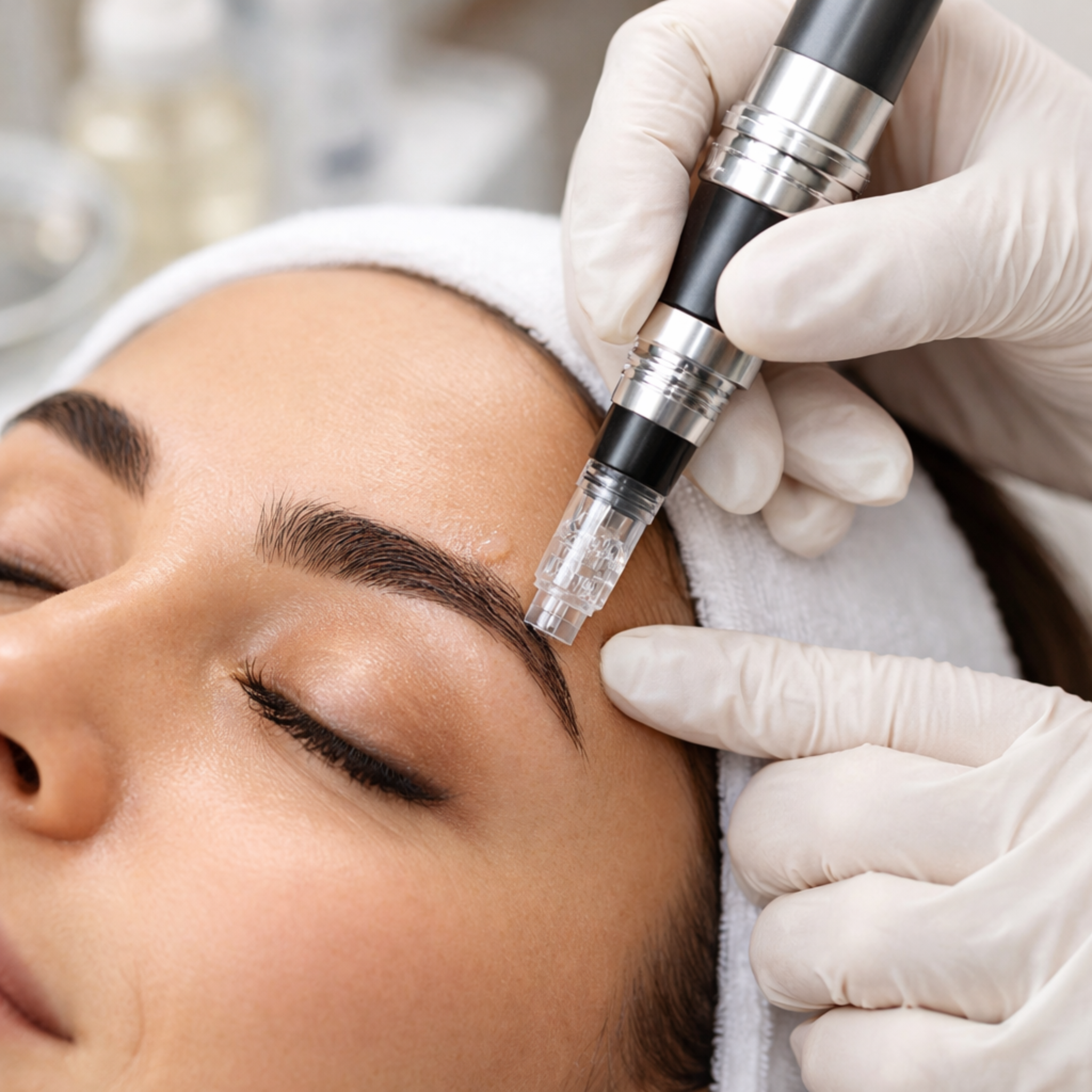 Brow needling treatment