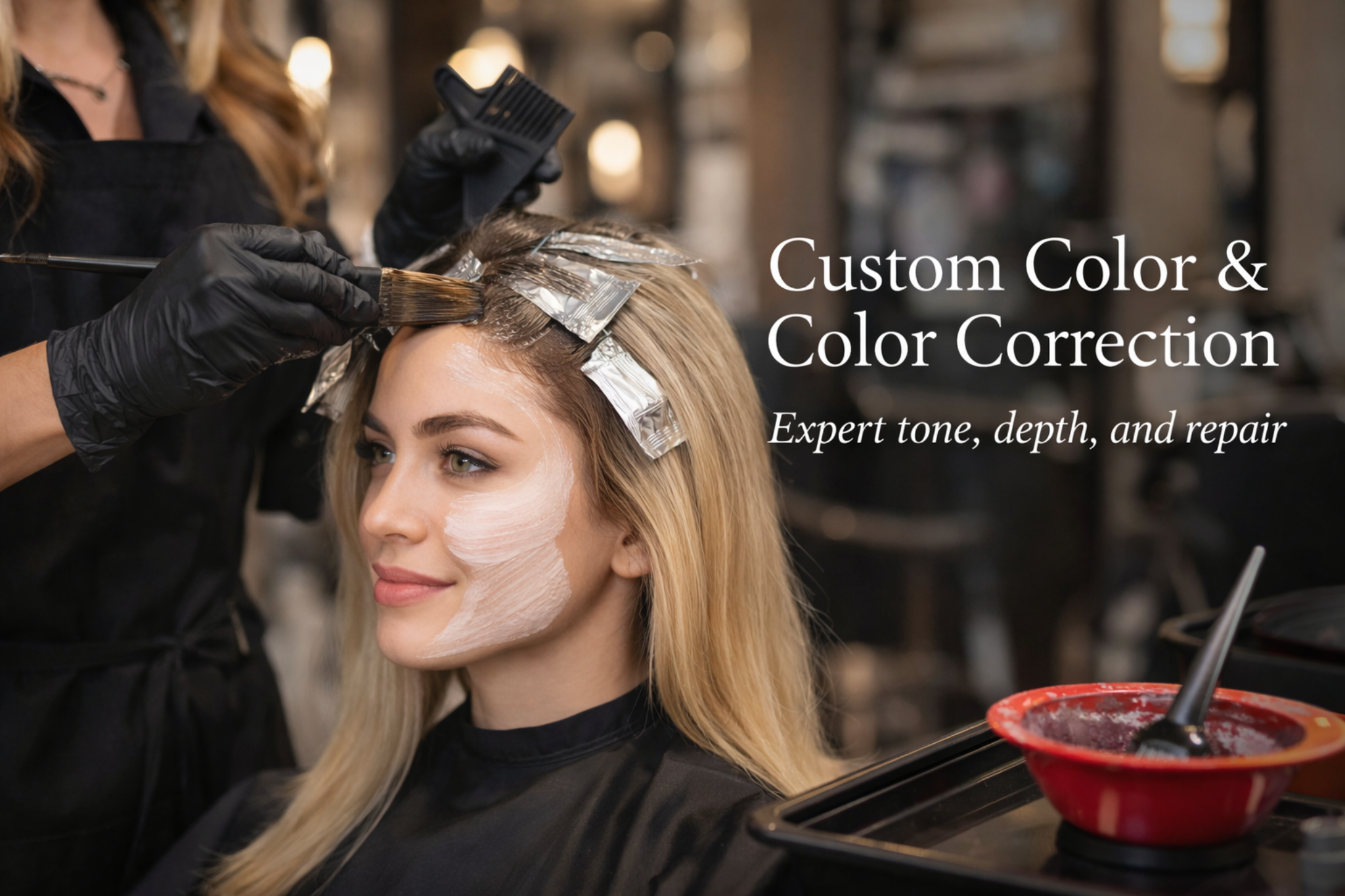 Custom hair color and color correction service
