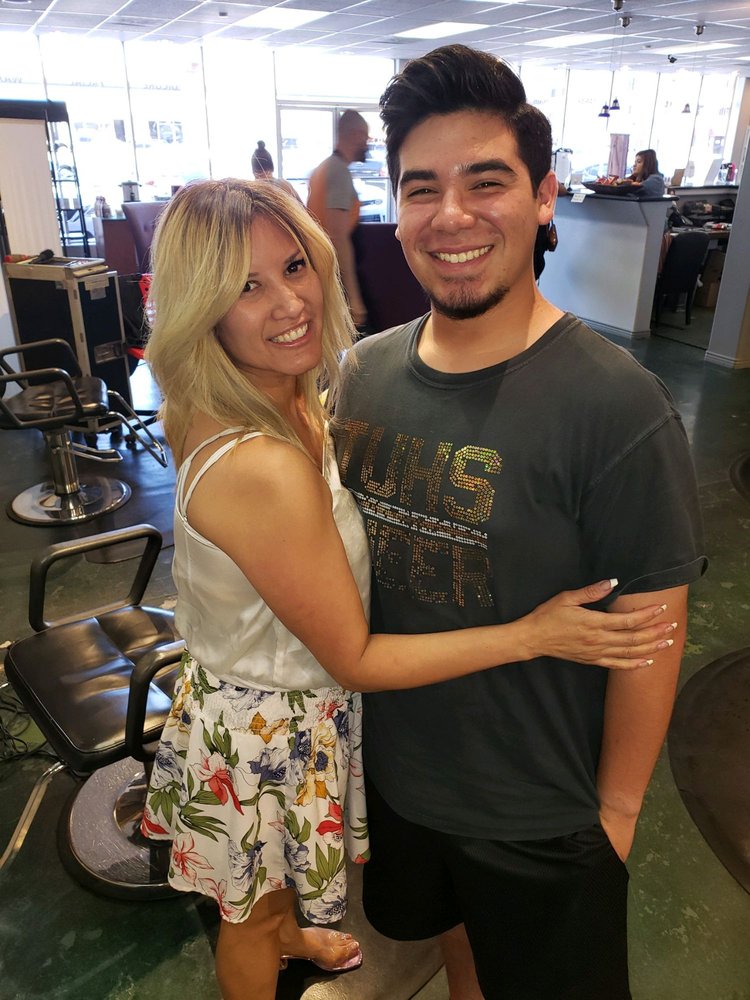 Client photo in salon